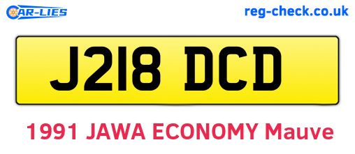 J218DCD are the vehicle registration plates.