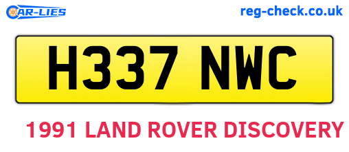 H337NWC are the vehicle registration plates.