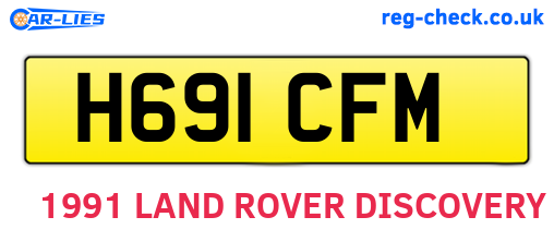 H691CFM are the vehicle registration plates.