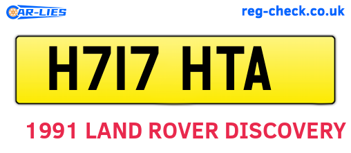 H717HTA are the vehicle registration plates.