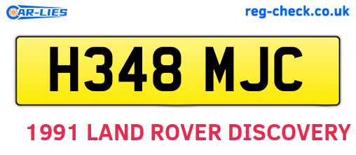 H348MJC are the vehicle registration plates.
