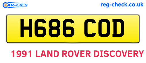H686COD are the vehicle registration plates.