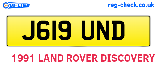 J619UND are the vehicle registration plates.