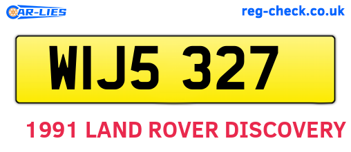 WIJ5327 are the vehicle registration plates.