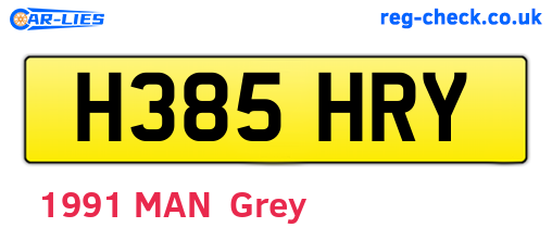 H385HRY are the vehicle registration plates.