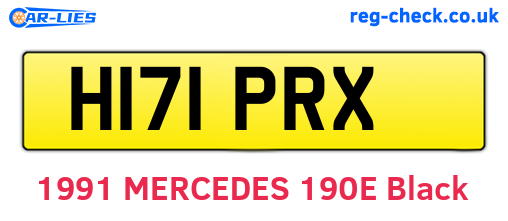H171PRX are the vehicle registration plates.