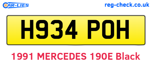 H934POH are the vehicle registration plates.