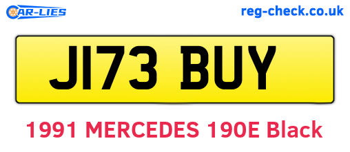 J173BUY are the vehicle registration plates.