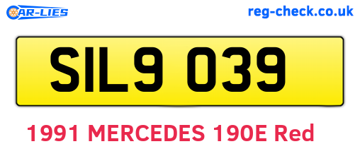 SIL9039 are the vehicle registration plates.