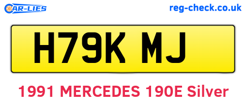H79KMJ are the vehicle registration plates.