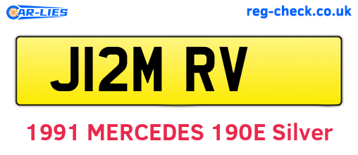 J12MRV are the vehicle registration plates.