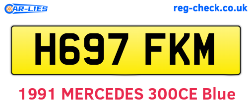 H697FKM are the vehicle registration plates.