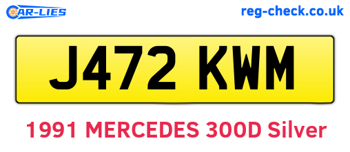 J472KWM are the vehicle registration plates.