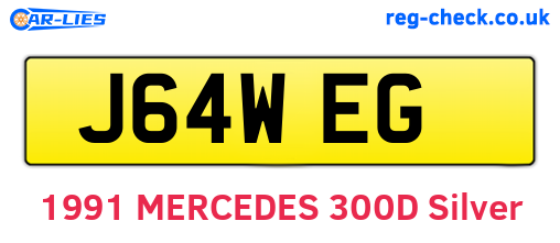J64WEG are the vehicle registration plates.