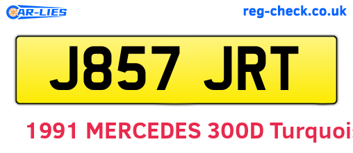 J857JRT are the vehicle registration plates.
