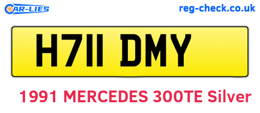 H711DMY are the vehicle registration plates.