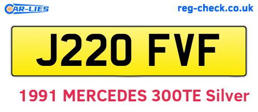 J220FVF are the vehicle registration plates.