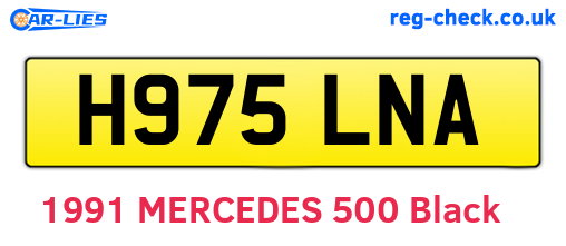 H975LNA are the vehicle registration plates.