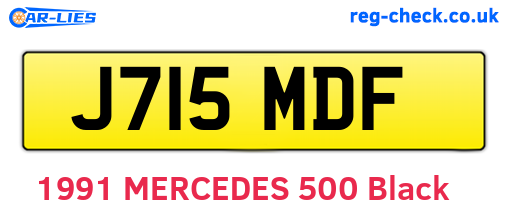 J715MDF are the vehicle registration plates.