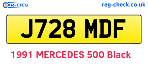 J728MDF are the vehicle registration plates.