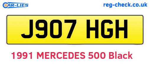 J907HGH are the vehicle registration plates.