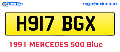 H917BGX are the vehicle registration plates.