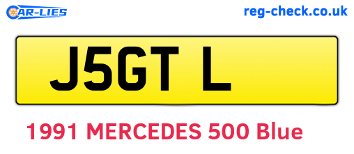 J5GTL are the vehicle registration plates.