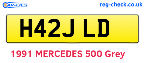 H42JLD are the vehicle registration plates.