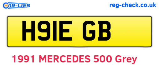 H91EGB are the vehicle registration plates.