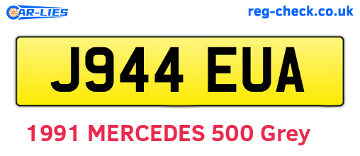 J944EUA are the vehicle registration plates.