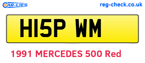 H15PWM are the vehicle registration plates.