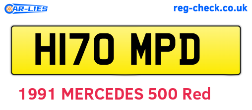 H170MPD are the vehicle registration plates.