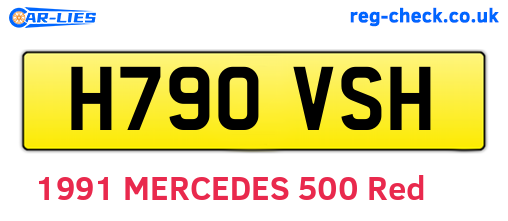 H790VSH are the vehicle registration plates.