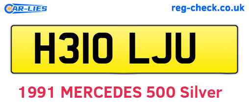H310LJU are the vehicle registration plates.