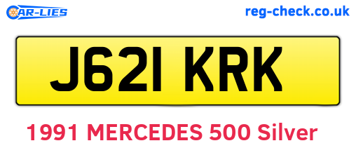 J621KRK are the vehicle registration plates.