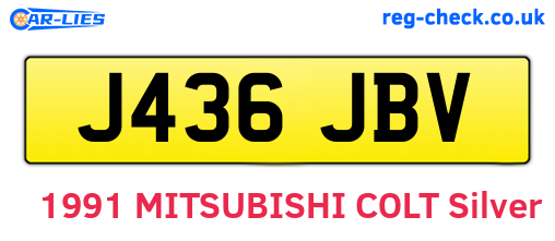 J436JBV are the vehicle registration plates.