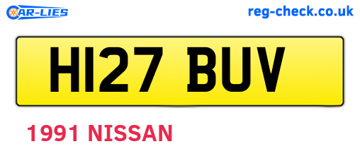 H127BUV are the vehicle registration plates.
