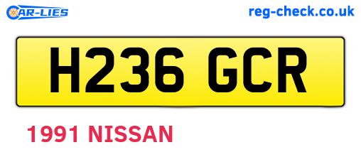 H236GCR are the vehicle registration plates.