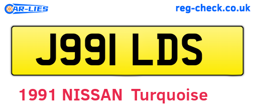 J991LDS are the vehicle registration plates.