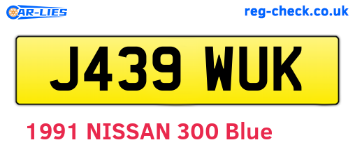J439WUK are the vehicle registration plates.