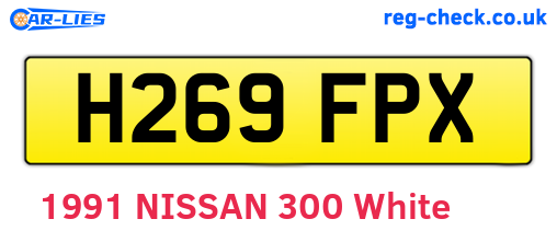 H269FPX are the vehicle registration plates.