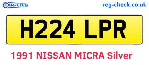 H224LPR are the vehicle registration plates.