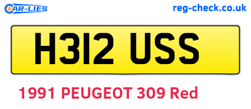 H312USS are the vehicle registration plates.