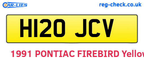 H120JCV are the vehicle registration plates.