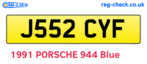 J552CYF are the vehicle registration plates.