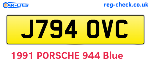 J794OVC are the vehicle registration plates.