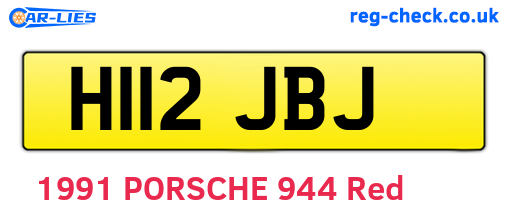 H112JBJ are the vehicle registration plates.