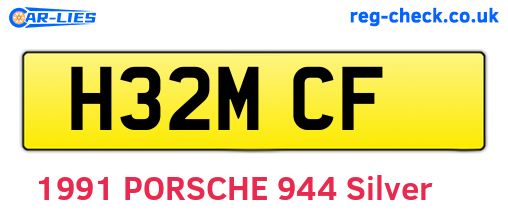 H32MCF are the vehicle registration plates.