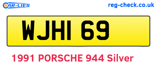 WJH169 are the vehicle registration plates.