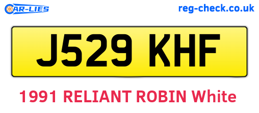 J529KHF are the vehicle registration plates.